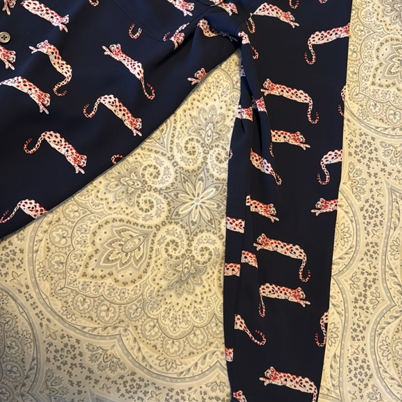 Ann Taylor Loft Petite Navy Dress Shirt - Picture 4 of 5